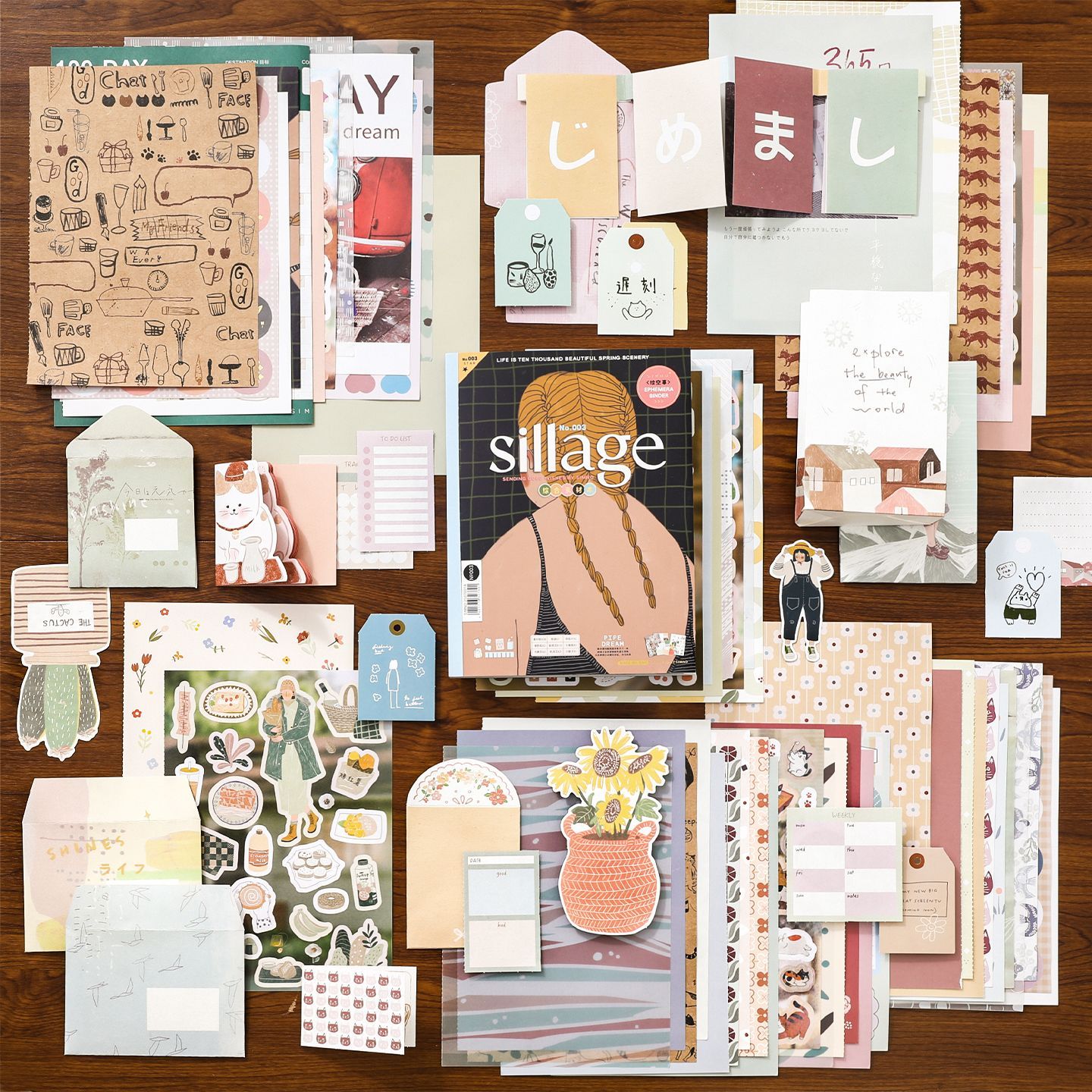 Graph Paper Pad - Chaoyu Korean-Style Ins-Style Journal Material Book,