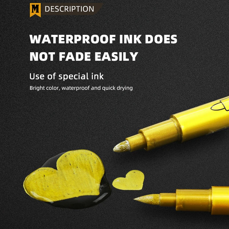 Metallic Marker Pen Set Gold S - огляд і ціна Whiteboard Marker Set